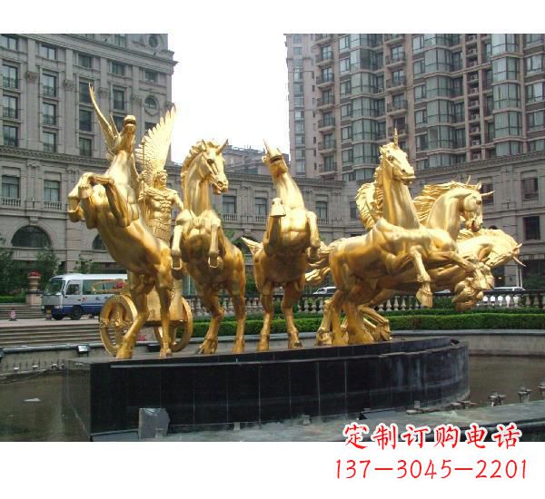 河源阿波罗战车喷泉铜雕