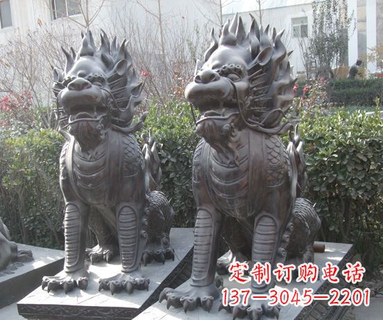 河源霸气的铜狮子