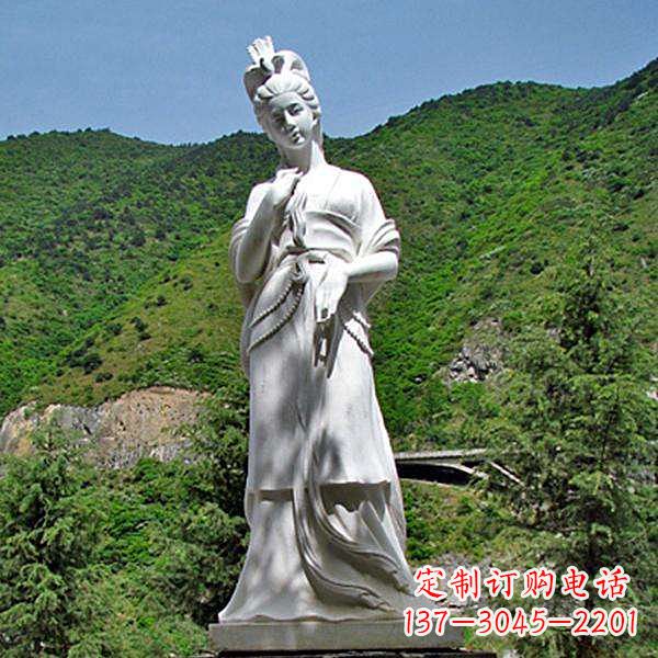 河源褒姒汉白玉石雕像-中国古代(西周时期)美女雕塑