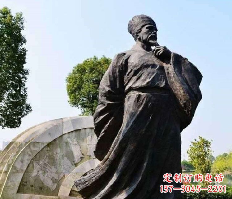 河源北宋思想家王安石铜雕