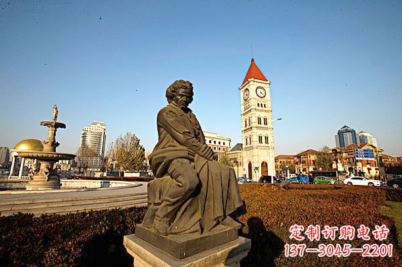 河源贝多芬头像雕塑-城市文化名人雕像