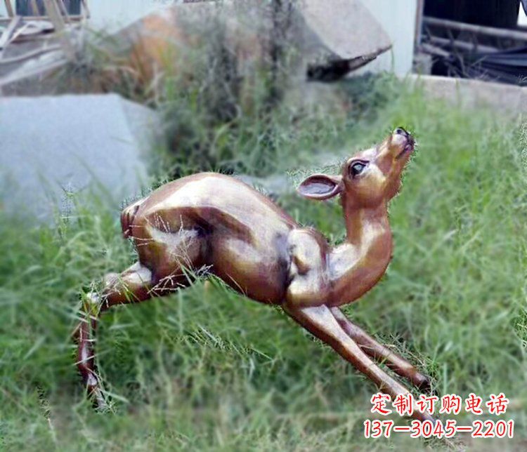 河源精美玻璃钢仿铜动物摆件