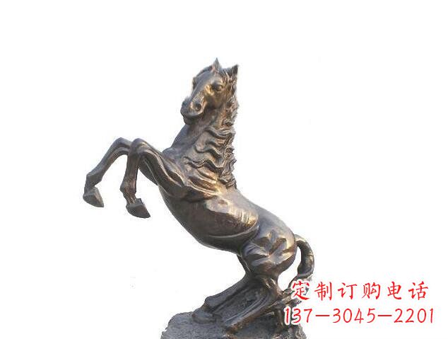 河源奔腾的马玻璃钢仿铜动物雕塑