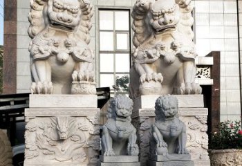 河源石狮子雕塑——守护家园的看门神