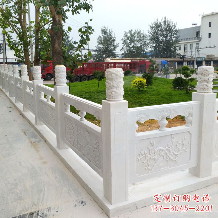 河源别墅园林大理石石雕栏板护栏