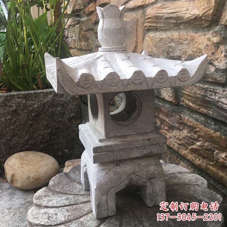 河源别墅园林石灯
