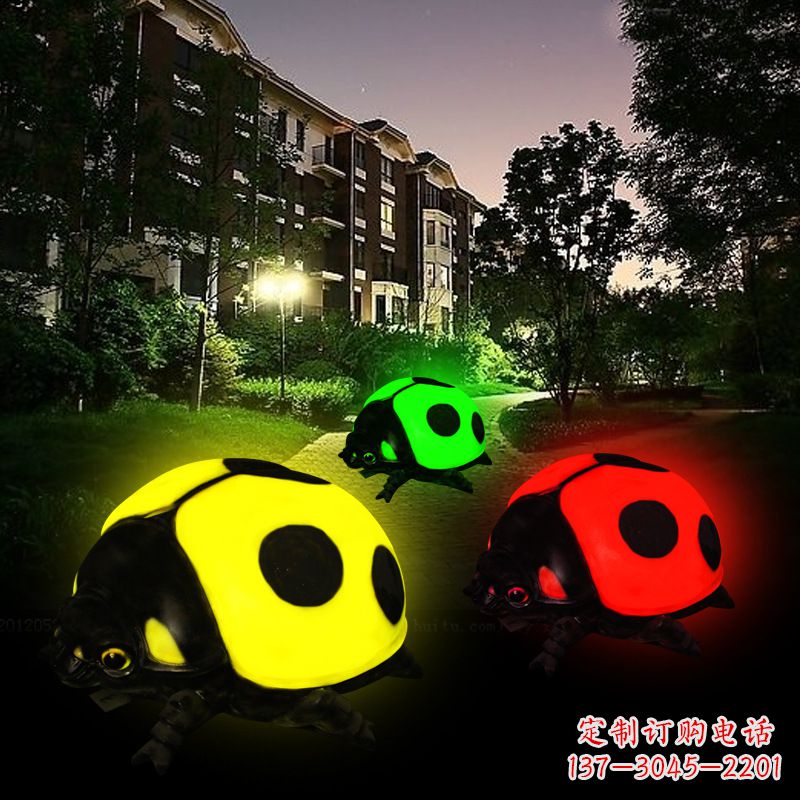 河源玻璃钢发光七星瓢虫雕塑(款四)