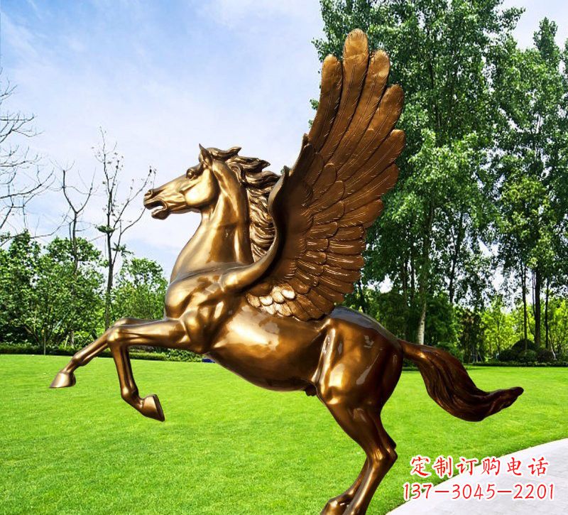 河源玻璃钢仿铜动物马雕塑精美的艺术品