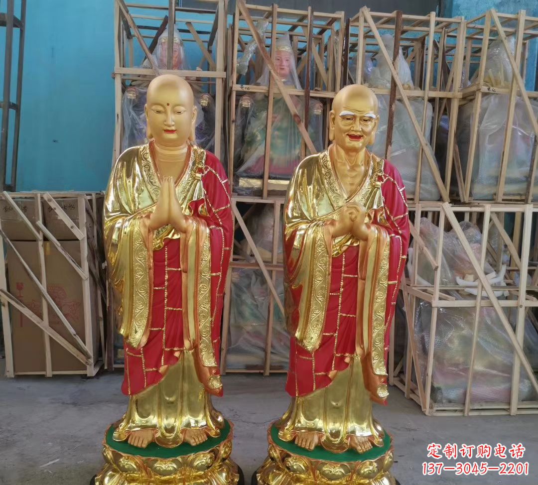 河源玻璃钢仿铜佛像雕塑寺庙景观雕塑