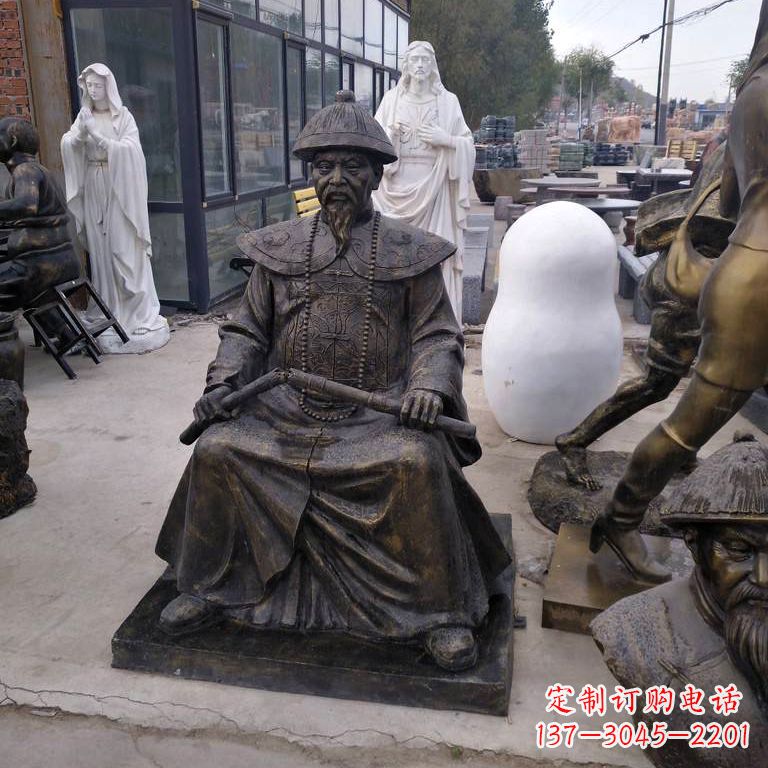 河源玻璃钢林则徐雕塑