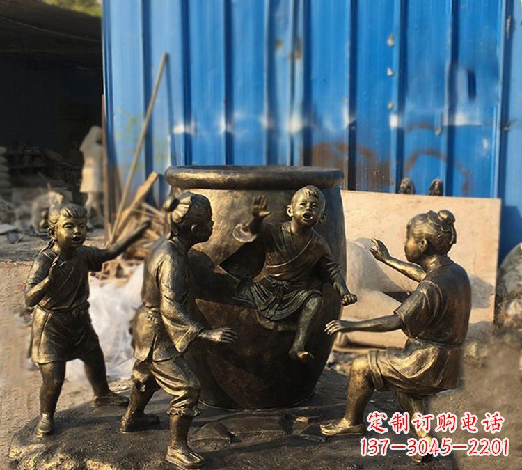 河源玻璃钢仿铜司马光砸缸