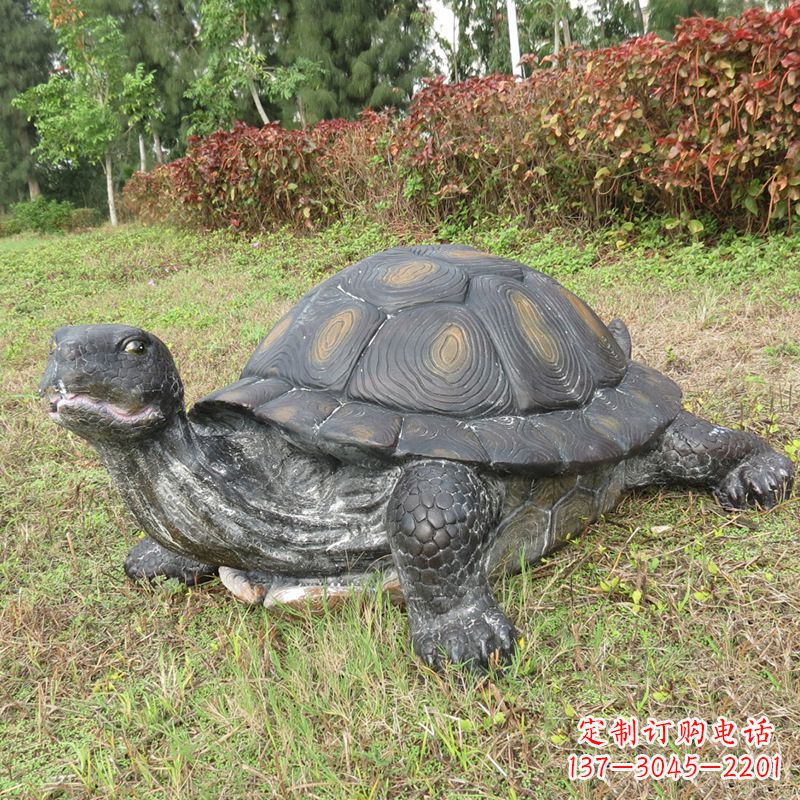 河源玻璃钢仿真动物乌龟雕塑摆件
