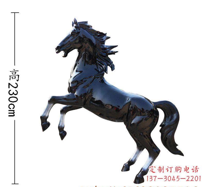 河源玻璃钢仿真黑马雕塑