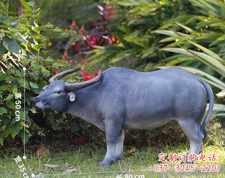 河源玻璃钢仿真水牛雕塑