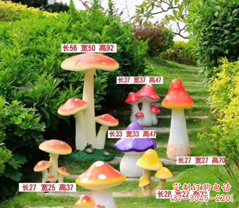 河源玻璃钢蘑菇雕塑——描绘美丽景色