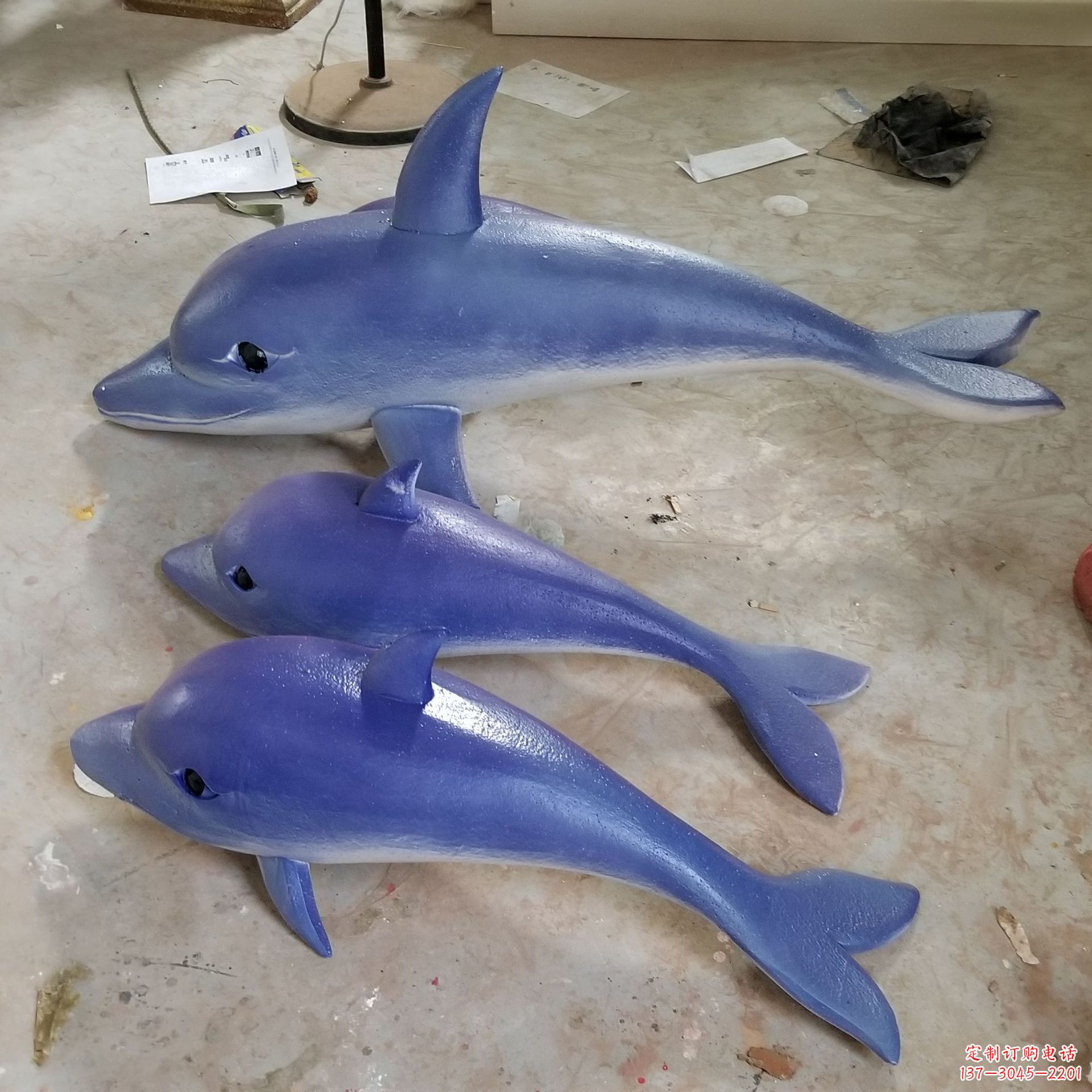 河源玻璃钢海豚雕塑
