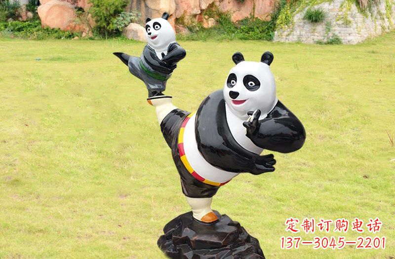 河源玻璃钢卡通功夫熊猫