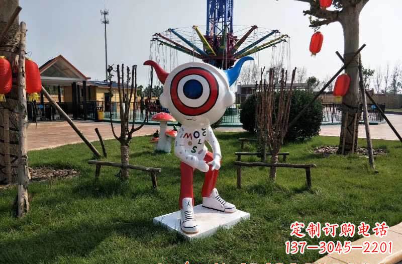 河源玻璃钢卡通机器人雕塑