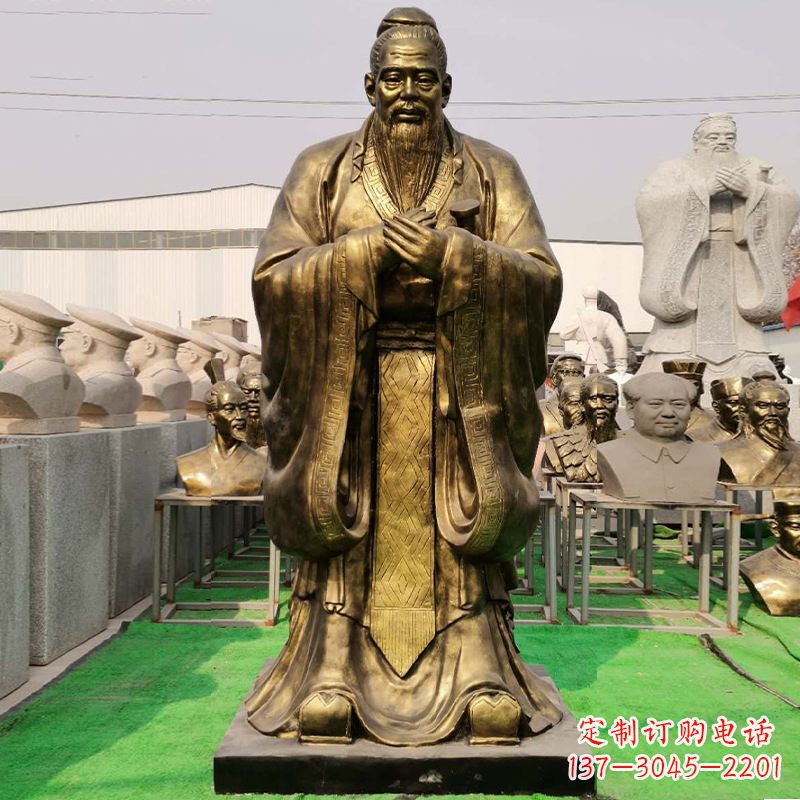 河源玻璃钢孔子雕塑