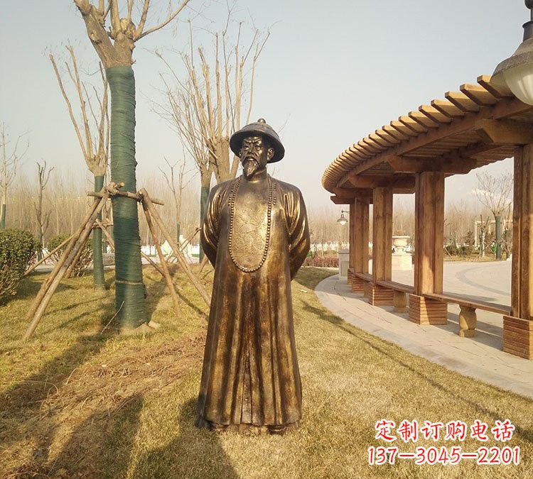 河源玻璃钢林则徐雕塑
