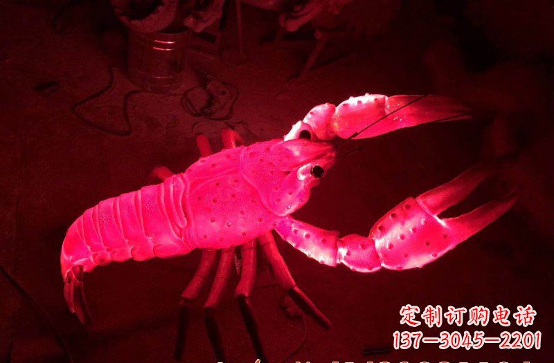 河源玻璃钢龙虾雕塑