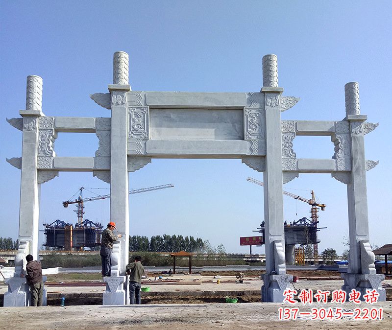 河源玻璃钢牌坊雕塑