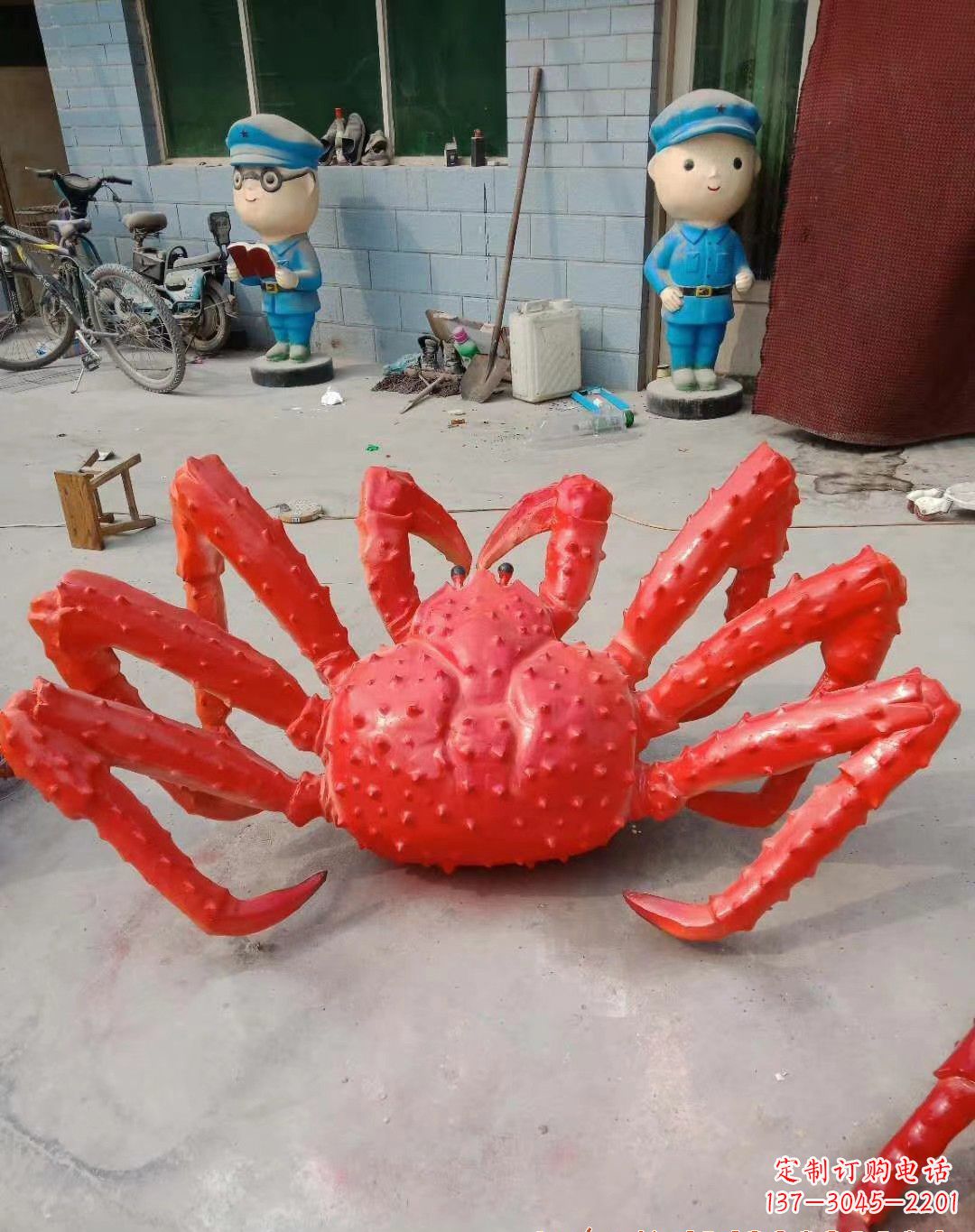 河源玻璃钢螃蟹雕塑