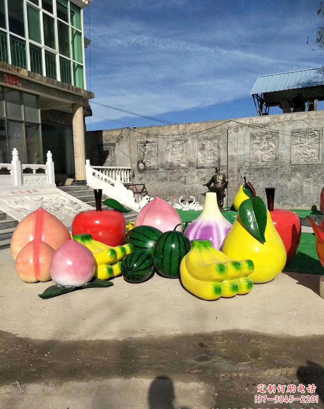 河源玻璃钢水果景观雕塑