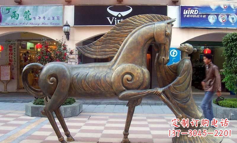 河源伯乐和千里马铜雕