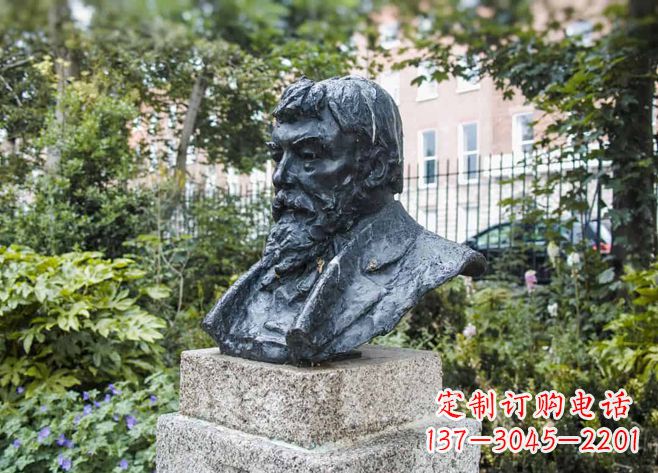 河源伯特兰·罗素铜雕胸像-世界名人英国著名哲学家雕塑