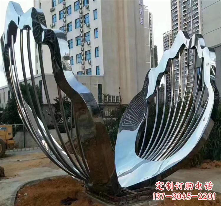 河源不锈钢贝壳景观雕塑