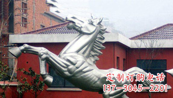 河源不锈钢奔马雕塑 (2)