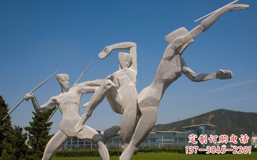 河源不锈钢标枪运动雕塑