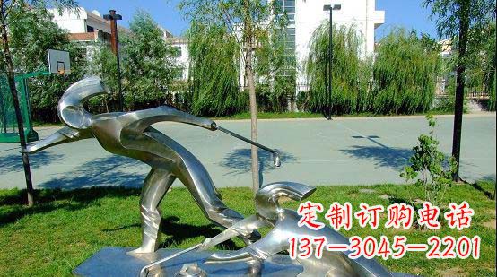 河源不锈钢冰壶运动雕塑