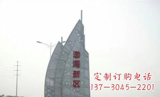 河源不锈钢渤海新区船帆雕塑