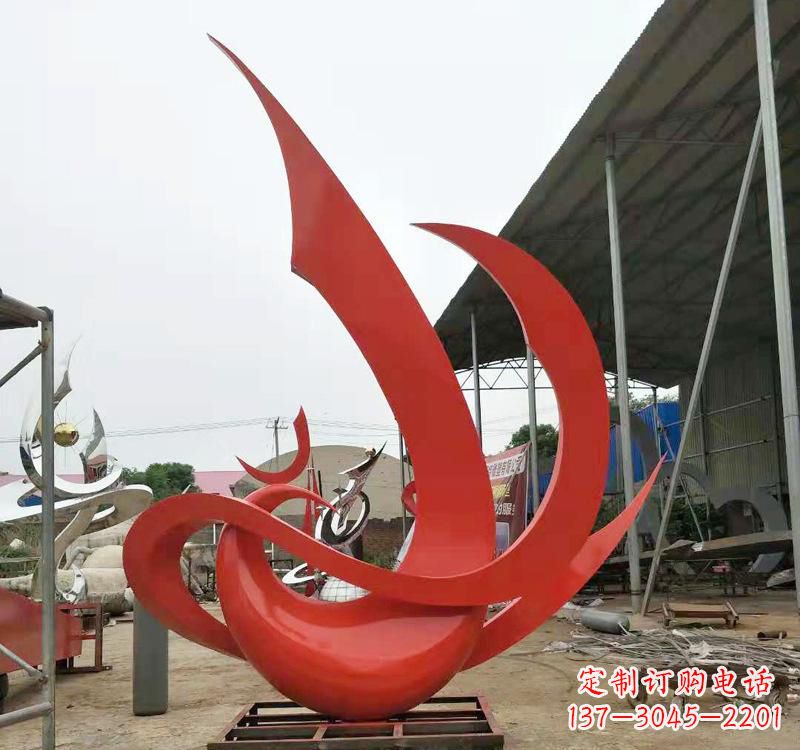 河源不锈钢彩色凤凰雕塑2