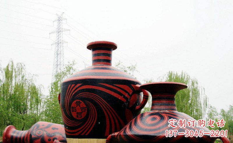 河源不锈钢彩色花盆雕塑