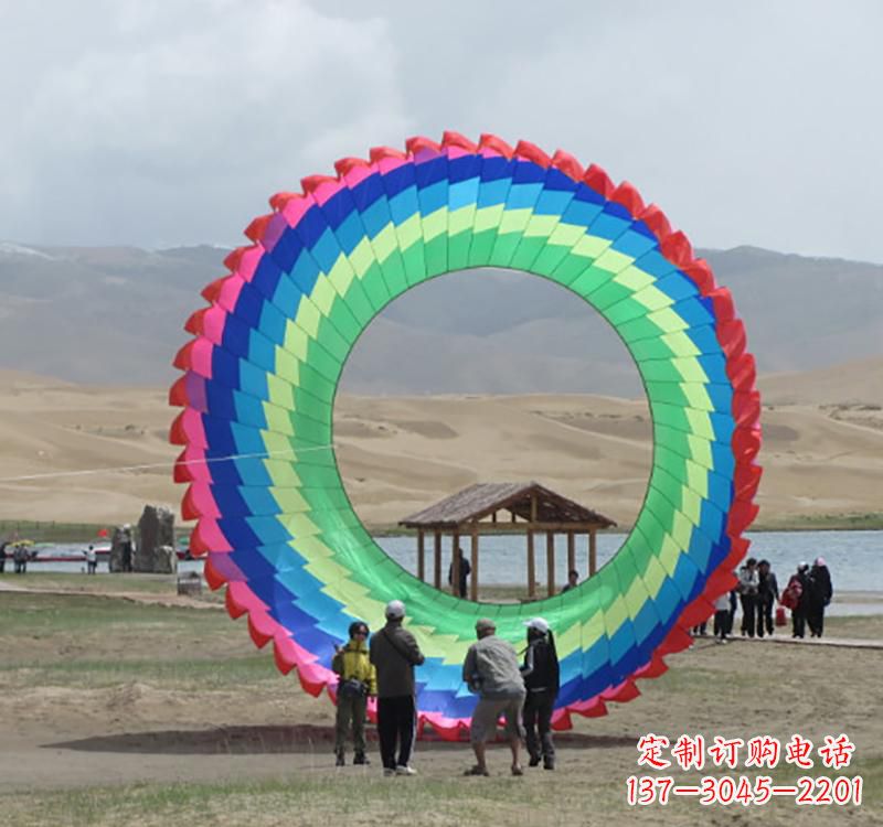 河源不锈钢彩色圆环雕塑