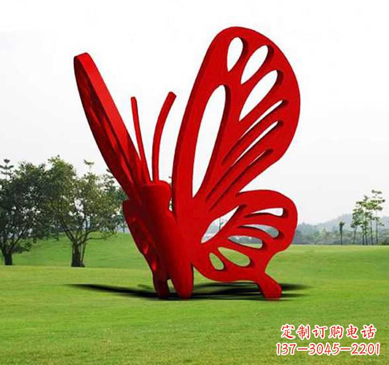 河源不锈钢草坪蝴蝶雕塑