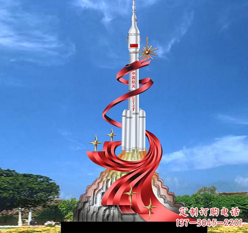 河源不锈钢嫦娥飞天标识雕塑