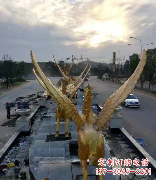 河源不锈钢城市飞龙雕塑