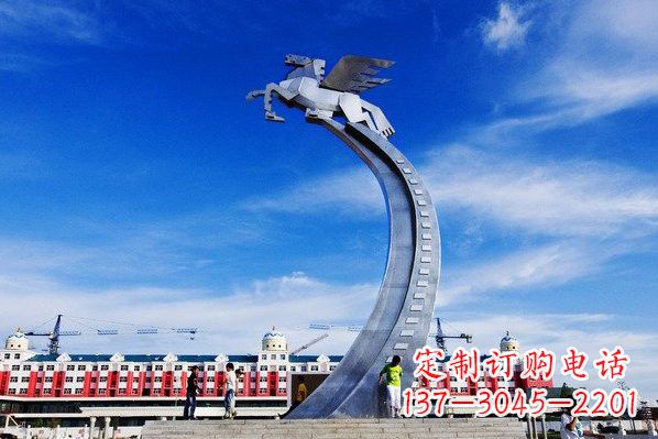 河源不锈钢城市飞马设计图雕塑