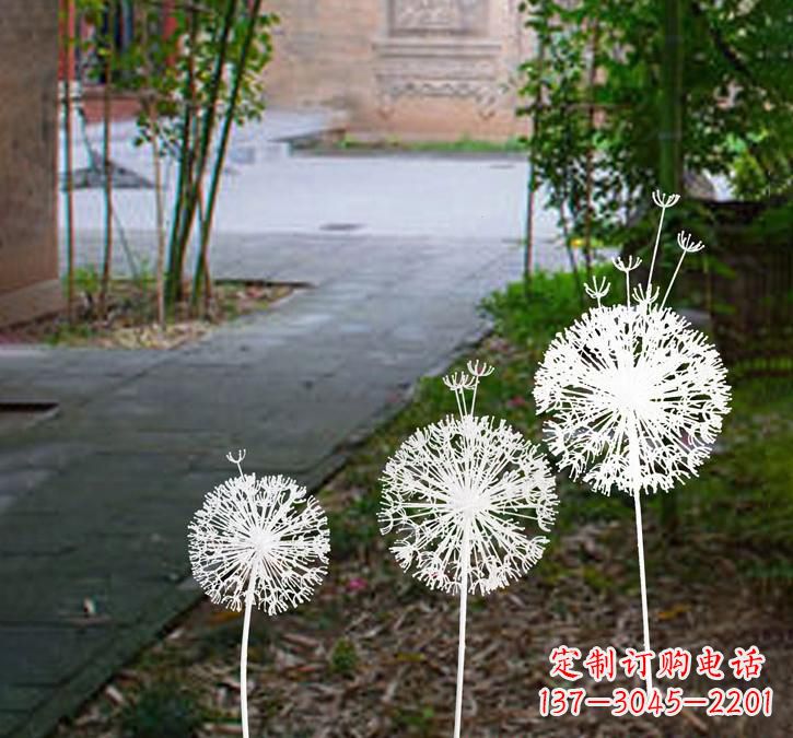 河源不锈钢城市镂空蒲公英雕塑