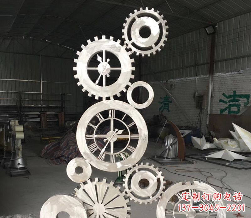 河源不锈钢齿轮雕塑
