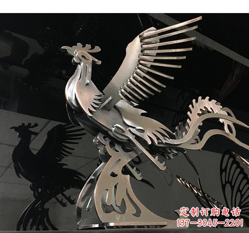 河源不锈钢齿轮凤凰雕塑