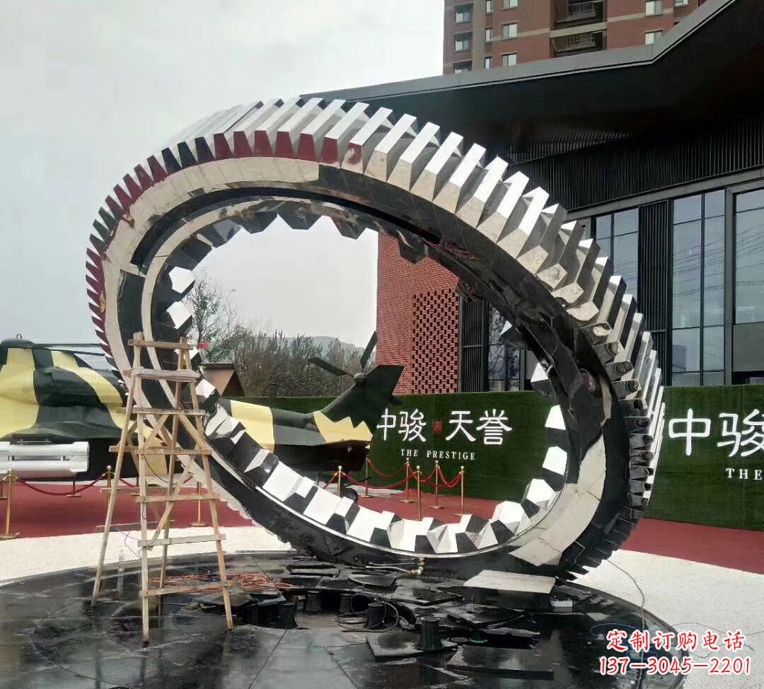 河源不锈钢抽象齿轮雕塑1