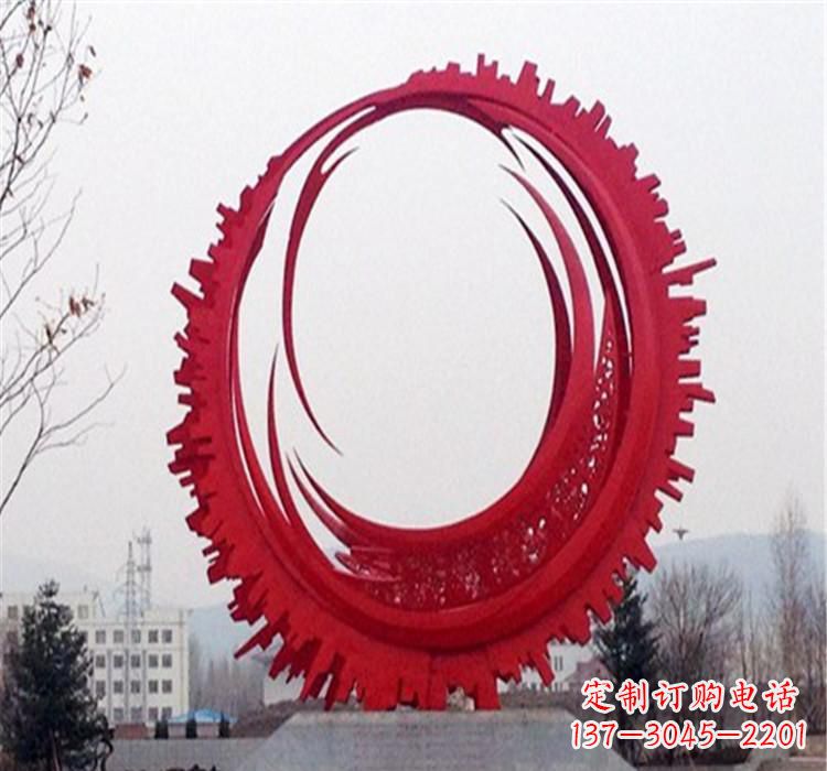 河源不锈钢抽象齿轮雕塑