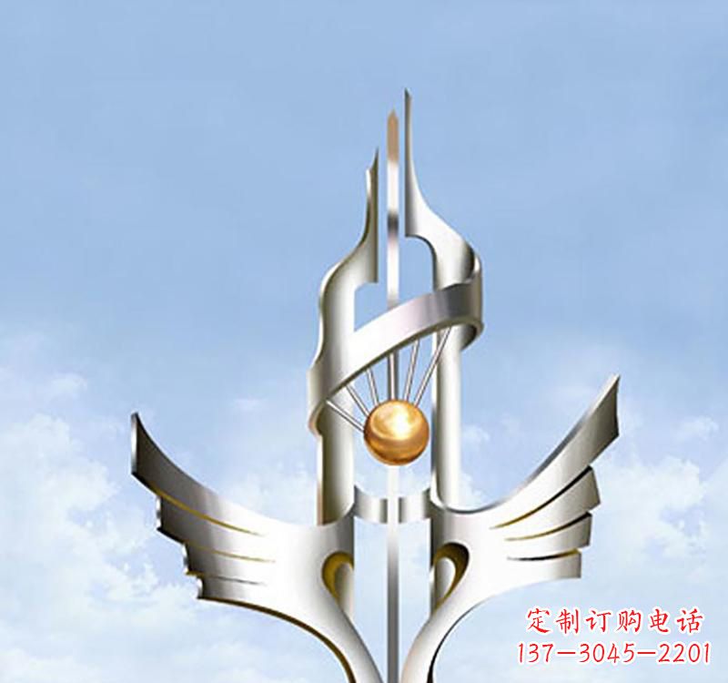 河源以不锈钢为材料的翅膀雕塑