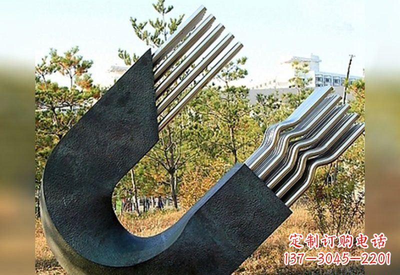 河源不锈钢抽象磁铁雕塑