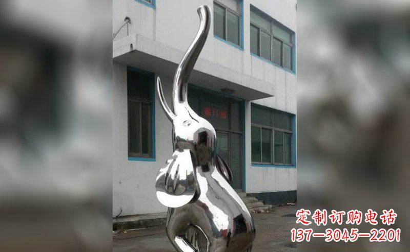 河源不锈钢抽象大象雕塑